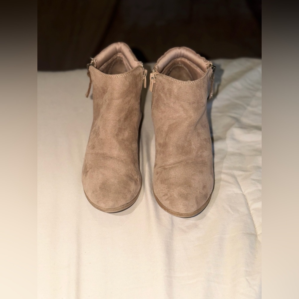 Mossimo Supply Co. Suede Ankle Booties in Taupe